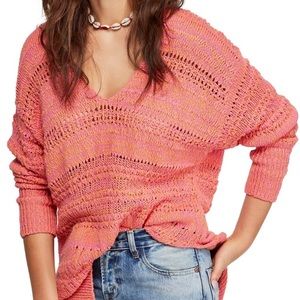 Free People hot tropic v neck sweater